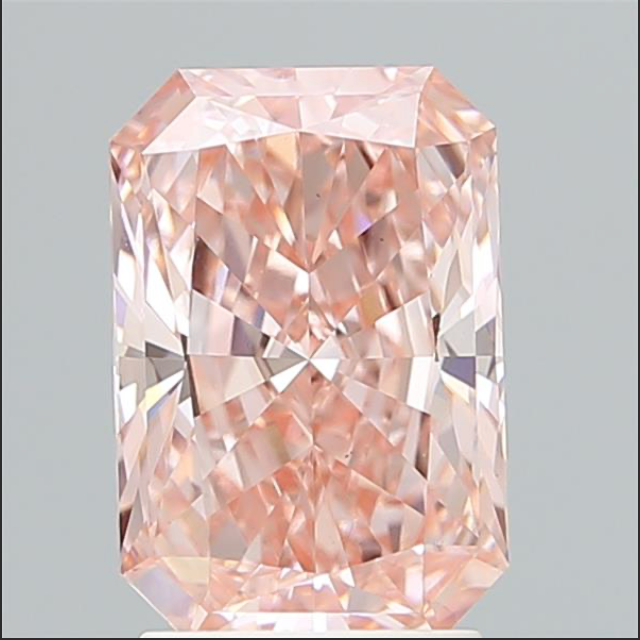 Radiant Diamond 2.11ct FANCY INTENSE PINK VVS2