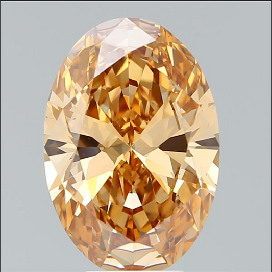 Oval Diamond 6.0ct FANCY ORANGY BROWN VS1