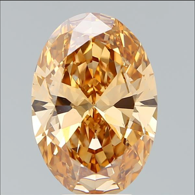 Oval Diamond 6.0ct FANCY ORANGY BROWN VS1