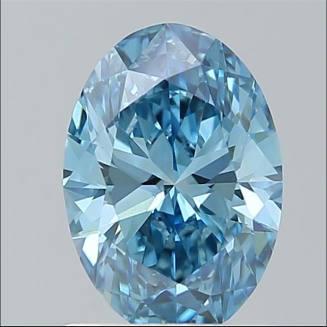Oval Diamond 1.32ct FANCY VIVID BLUE VS1