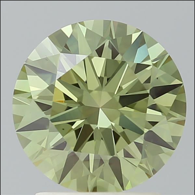 Round Diamond 2.12ct FANCY VIVID GREEN VS1