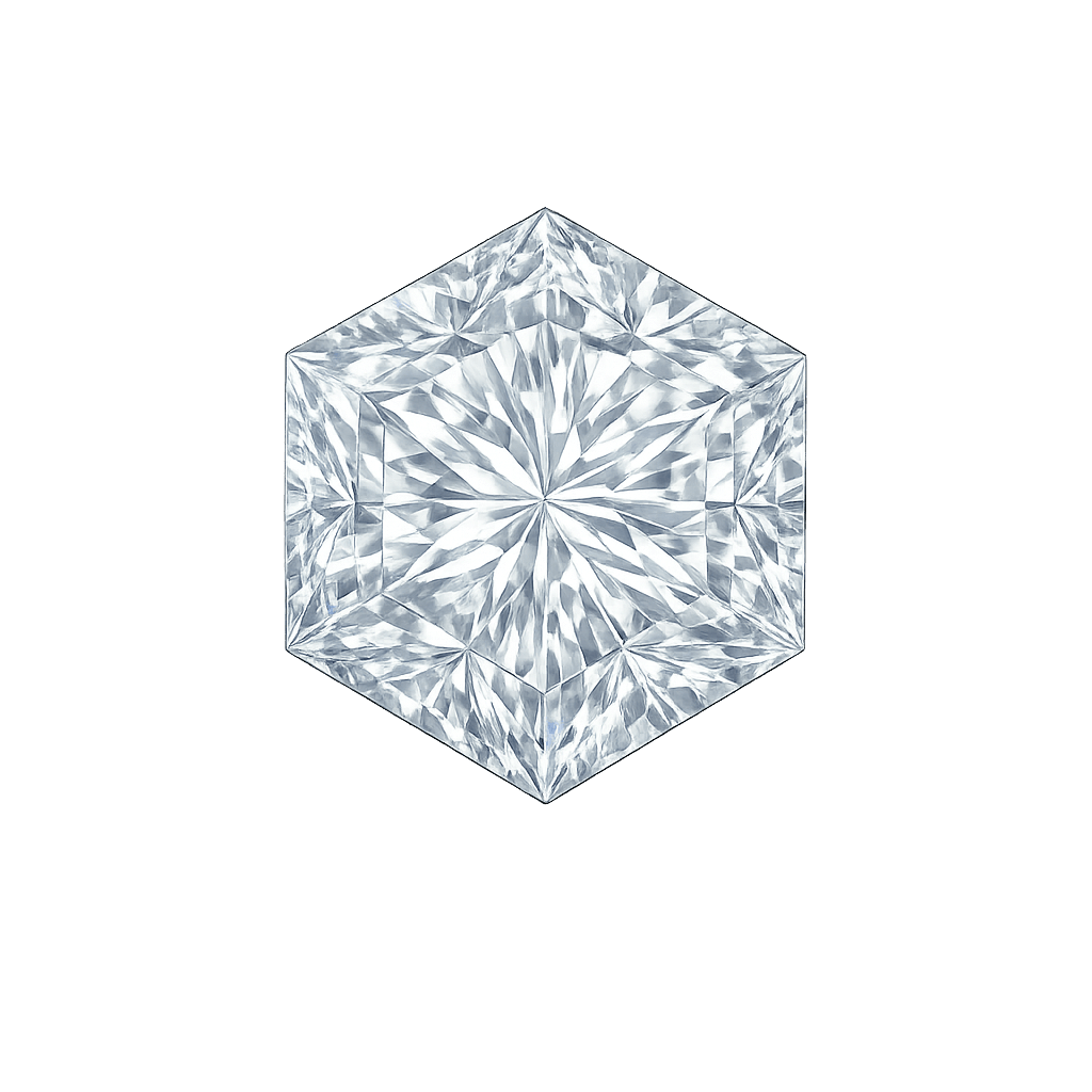 1.62 ct Hexagonal Labordiamant E VVS2 IGI - Dialoha Diamonds