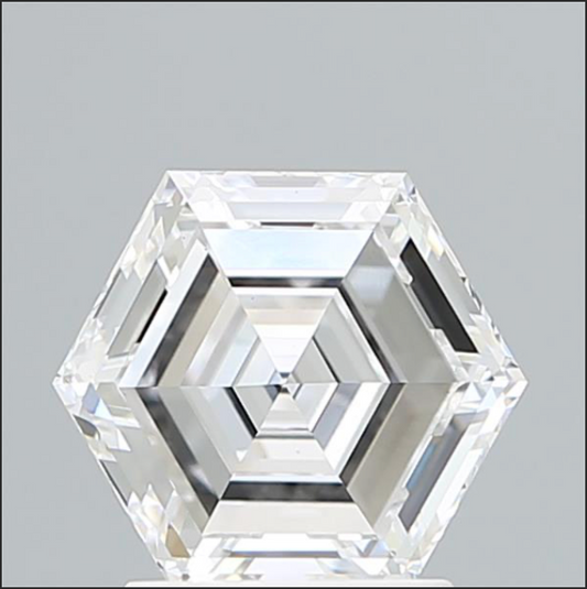Hexagonal Diamond 1.62ct E VVS2