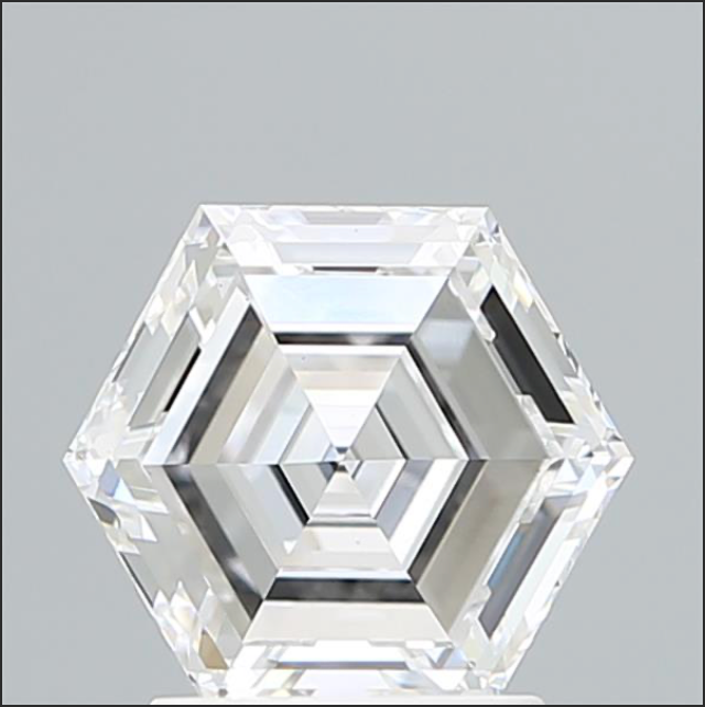 Hexagonal Diamond 1.62ct E VVS2